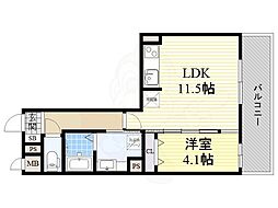 レジデンス喜志 1LDKの間取図画像