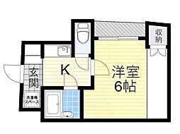 ルミエールS 1Kの間取図画像
