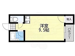 ライズワン富田林レジデンス2 ワンルームの間取図画像