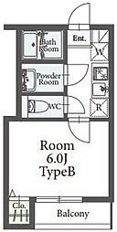ベリエひばりヶ丘 1Kの間取図画像