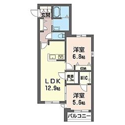 SOLEANJU 2LDKの間取図画像