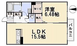 プティモンターニュ 1LDKの間取図画像