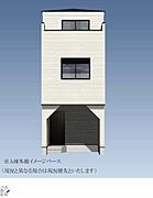 完成外観イメージ（Ａ号棟）「南加瀬3丁目」3階建て全3棟分譲地・全室網戸付き、シャワートイレ2か所、シャンプードレッサー、食洗機付と充実の仕様・設備で販売中・是非ご確認ください