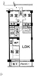 大倉山ハイム2号棟 3LDKの間取図画像