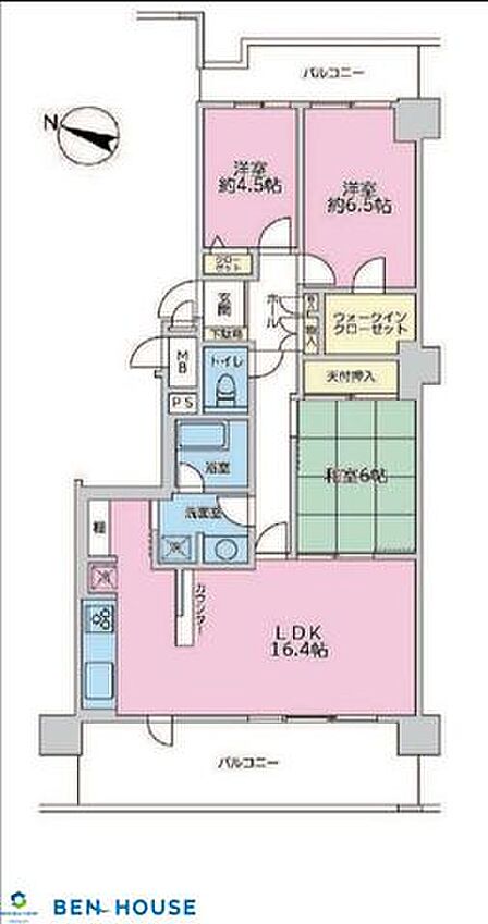 3LDK 間取り