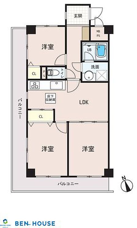 3DK 間取り