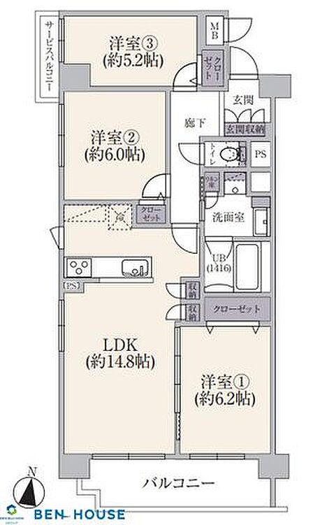 ・新規内装フルリフォーム！・南西角部屋のため日当り、通風良好です・各居室収納完備でお部屋がスッキリ片付きます・使いたいものをサッとしまえるリネン庫付き洗面室です・エアコン付き