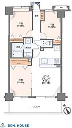 アエリア川崎 3LDKの間取図画像