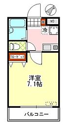 アルモニー巽橋 1Kの間取図画像