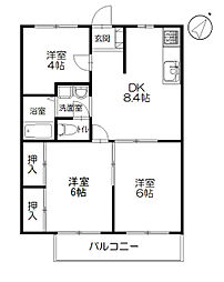 エステートピア太田 3DKの間取図画像