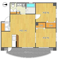 オハナセブンシーズ 2LDKの間取図画像