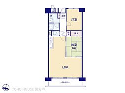 東大和グリーンタウン1号棟 2LDKの間取図画像