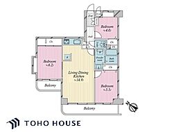 キャッスル昭島 3LDKの間取図画像
