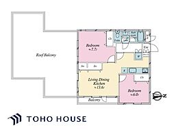 ヌーベルミタカ 2LDKの間取図画像