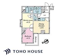 ドメイン国分寺 1SDKの間取図画像