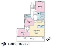ソレアード・ホームズ立川 3LDKの間取図画像