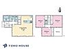 区画図：(建物プラン例)プラン建物価格：1500万円/プラン間取り：3LDK//プラン建物面積：87.48m2