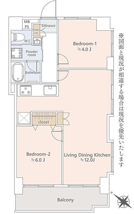 角住戸のため、家族以外が玄関前を通り抜けることが少なく、プライバシーの保ちやすい住戸です。
