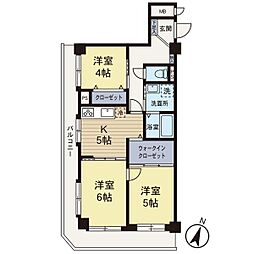 エスペランサ第2青葉台 3Kの間取図画像