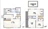 間取り：【間取り】LDK17帖の広さに小屋裏収納などの収納豊富な間取りです。