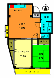 MGビル 2LDKの間取図画像