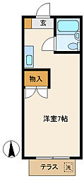 プライマリー成城 1Kの間取図画像