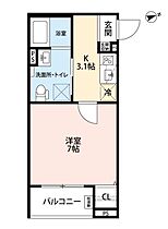 兵庫県尼崎市中在家町３丁目（賃貸アパート1K・3階・24.25㎡） その2