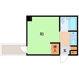 グローバル竹馬 ワンルームの間取図画像