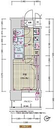 プレリス尼崎レーネヴィア 1Kの間取図画像
