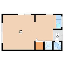 アパハウスぜん ワンルームの間取図画像