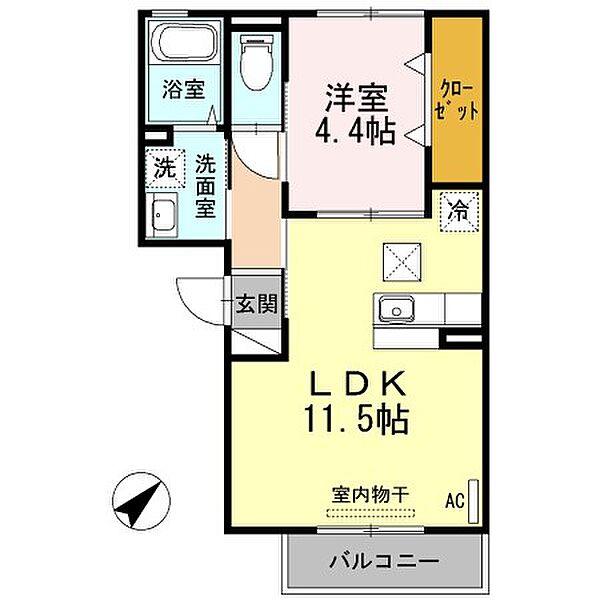 兵庫県尼崎市杭瀬南新町１丁目(賃貸アパート1LDK・2階・39.21㎡)の写真 その2