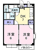 マリアージュ 101 ｜ 埼玉県所沢市東狭山ケ丘１丁目76-6（賃貸アパート2DK・1階・39.74㎡） その2