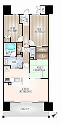 バンベール鶴舞 3LDKの間取図画像
