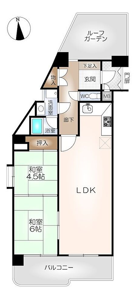 2LDK 間取り