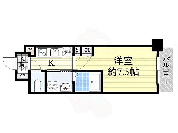 エスリード難波WEST ｜大阪府大阪市浪速区桜川１丁目(賃貸マンション1K・5階・26.00㎡)の写真 その2