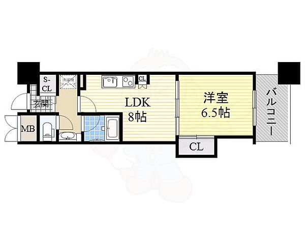 大阪府大阪市中央区島之内２丁目(賃貸マンション1LDK・2階・34.96㎡)の写真 その2