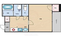 ロイヤルメゾン北浜 1Kの間取図画像