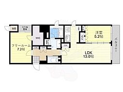 リーガル南船場2 1SLDKの間取図画像