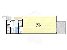 朝日プラザ心斎橋 ワンルームの間取図画像