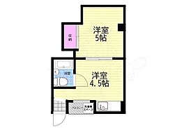 サンシャイン7 1DKの間取図画像