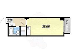 シャトー関本 ワンルームの間取図画像