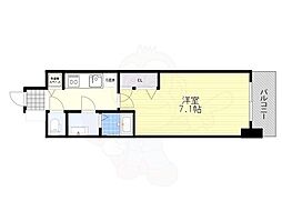 プランドール北浜 1Kの間取図画像