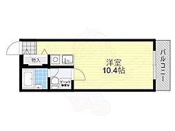 ライオンズシティ難波南 ワンルームの間取図画像