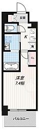ミュプレ北浜 1Kの間取図画像