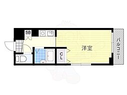 エムズマンション ワンルームの間取図画像