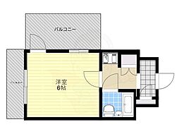 メゾン川端 1Kの間取図画像