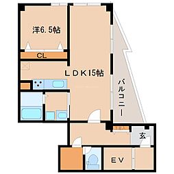 西大島ビル 1LDKの間取図画像