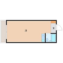 豊マンションパート2 ワンルームの間取図画像