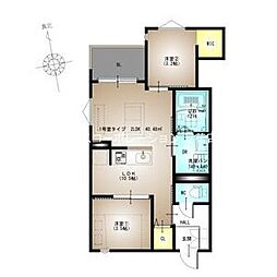 REGALEST LA NAUAGE 武庫川 2LDKの間取図画像
