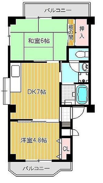 メゾン　ユニ ｜兵庫県尼崎市東園田町８丁目(賃貸マンション2DK・2階・42.50㎡)の写真 その2